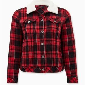 Torrid Sherpa Collared Trucker Jacket